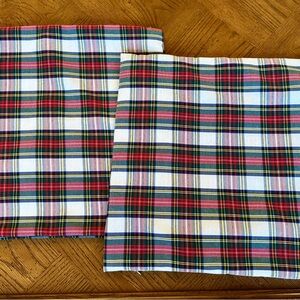 Plaid Fabric Set in Red, Green, and Blue